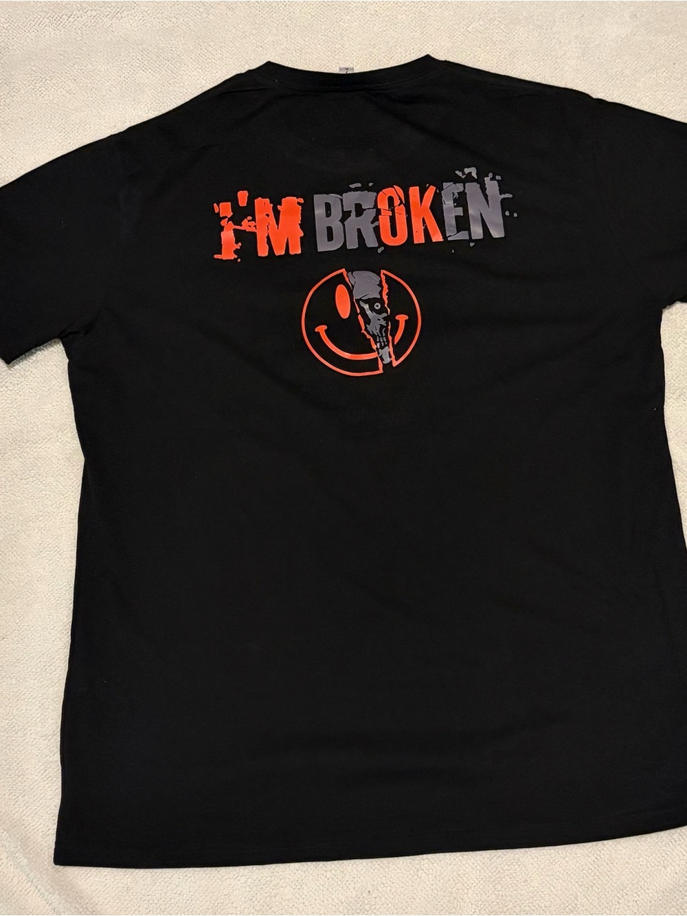Black "I'm Broken" Graphic Tee - Short Sleeve